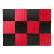 12Pcs Soundproofing Foam Tiles Acoustic Studio Wedge Panels Set Pack Wall Sound