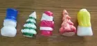 Vintage Minature Dial Soap Holiday Candles - Set of 5