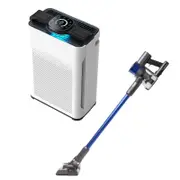 MyGenie Appliance Set: Pure Max Carbon Air Purifier & H20 PRO Vacuum White, Blue
