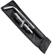 Extendable Telescoping Lug Wrench Wheel Wrench with CR-V Chrome Vanadium Sockets Long Thin Wall Socket Sizes 17mm 19mm 3/4" 21mm 3/16” 23mm 7/8” fit virtually all vehicles