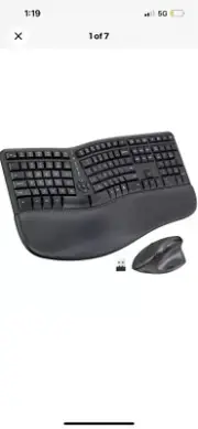 Meetion DirectorW Wireless Ergonomic Keyboard Black