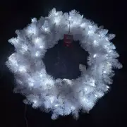 Hallmark Keepsake 24 in SPARKLING WHITE WREATH with Magic Light