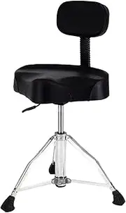 TTETTZ Drum Seat with Backrest Drum Seat, Thick Padded, Heavy Duty, Portable Comfortable Drum Chair, Hydraulic Drum Stool,