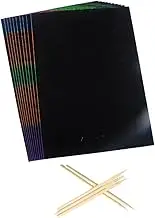 55pcs Scratch Painting Black Paper Scratch Cards Scratch Off Board Drawing Supplies Scratch Paper Art Scratch Off Cards Copperplate