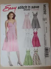 McCall’s M5292 4-10 Stitch ‘n Save Misses Dresses Uncut
