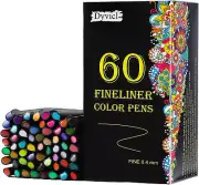 Fineliner Pens Fine Point Pens, 60 Colors 0.4Mm Fineliner Color Pen Set Fine Poi