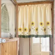 Sunflower Ruffle Half Curtain Cafe Cabinet Short Curtain Window Drape Home Decor
