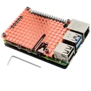 Thin Copper+Acrylic Heatsink Protective Passive Cooling Case For Raspberry Pi 4B