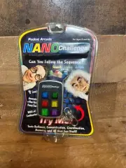 ​Einstein Brain Games Handheld Electronic Nano Challenge Key Ring Game Rare