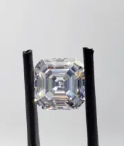 4 Ct White Asscher Cut Diamond D Grade Certified Natural VVS1 + 1 Free Gift