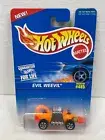 Hot Wheels HW MOC BLUE CARD 1996 #485 EVIL WEEVIL ORANGE CAR