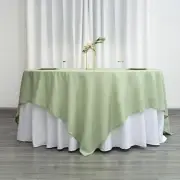 90" Sage Green SQUARE POLYESTER TABLECLOTH Wedding Party Catering Dinner Linens