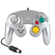 2-pack Wired Vibrating Game Controller for Nintendo Ngc / Wii - Silver