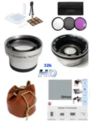 HD 37mm Wide Tele Lens Kit, CPL-UV-FLD Filters for Sony HDR-XR500V, HDR-XR520VE