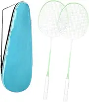 STARTIST 2X Badminton Rackets Badminton Set Replaces Ergonomic with Carrying Bag Racquets for Playing Outdoor Sports Beginners Player