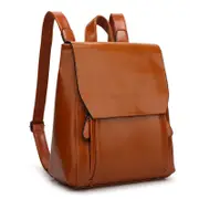 Nevenka Womens Backpack PU Leather Fashion all Match Travel Bags-Brown