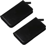 Mellisso 2X 80 VCD DVD CD FauX Leather Case Storage Holder Organizer Black