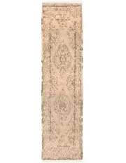 [Miss Amara] Monika Abstract Diamond Wool Runner Rug in Peach/Green