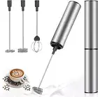 Milk Frother Handheld Coffee Frother Electric Whisk - USB Rechargeable Foam Make