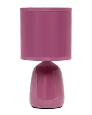 Simple Designs 10.04" Tall Traditional Ceramic Thimble Base Bedside Table Desk Lamp