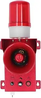 ANKROYU Industrial Siren Alarm, Aluminum Alloy 130db Volume Adjustable High Power Emergency Strobe, Waterproof Strobe Industrial Alarm for Mine Factory (DC24V)