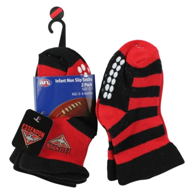 NEW Essendon Bombers Baby Socks 2 Pack