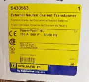 250A Neutral Current Transformer Lugs Square D Power Pact S430563
