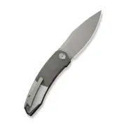 WE Knife Sine Wave Liner Lock 23069B-2 Gray Satin Titanium M390 Knife