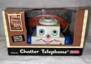 Fisher Price Chatter telephone classic pull toy retro modern. NEW IN BOX