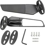 2Pcs Motorcycle Mirrors, Rear View Side Mirrors, Adjustable Rotating Wind Wing Mirror Left Right Side for Ninja 250 300 H2 H4