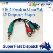 3 RCA Female to 3.5mm Male Video Audio Cable Adapt Component for Samsung TV