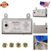 Silver Attic Fan Thermostat and Humidistat - Custom Climate Control Solution