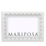 Mariposa White Acrylic Double Scallop Frame, 4 x 6
