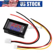 DC 0-50A Voltmeter Ammeter LED Dual Digital Volt Amp Meter Gauge + Shunt US