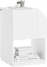 SoBuy White Side Cupboard End Table Storage Cabinet with Door FBT136-W