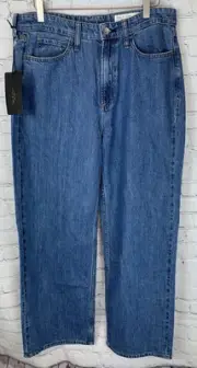 NWT RAG & BONE JEANS Women’s Size 28 Blue Lori Mid-Rise Wide Leg Medium Wash
