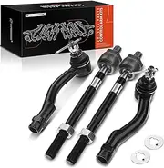 A-Premium Set of 4, Front Inner & Outer Tie Rod End Kit, Compatible with Kia Sportage 2005-2010, Hyundai Tucson 2005-2009