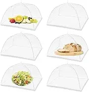 Pop-Up Mesh Food Covers Tent Umbrella for Outdoors Food Cover Net Keep Out Flies Bugs Mosquitoes Ideal for Parties Picnics BBQ Reusable and Collapsible 17 x 17 Inches(6 Pack)