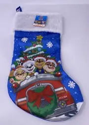 Kurt Adler Nickelodeon Paw Patrol Stocking with White Fluffy Cuff 17"