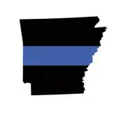Arkansas State Shaped The Thin Blue Line Sticker