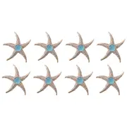 8x LVD Magnet Diamonte Starfish Decorative Home Decor Ornament 5.5x5.5cm Blue