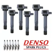 6 Ignition Coil & 6 Denso Platinum Spark Plug Fit Honda Acura Saturn 3.2L 3.5L