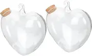 Zerodeko Origami Wishing Bottles 14cm Heart Glass Bottles Cork Lid for Wedding Decorations Home