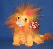 TY BUSHY the LION BEANIE BABY - MINT with MINT TAGS