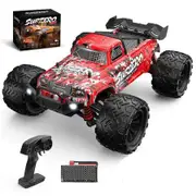 Red 1:16 four-wheel-drive high-speed RC remote control car 2.4G dual-motor Bigfoot off-road drift race,car toys，Christmas,holiday,carnival gifts
