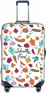 [FSCEV] Healthy Food Trolley Suitcase Protective Cover Business Travel Luggage Protector Fashion 18-32 Inches, White, L