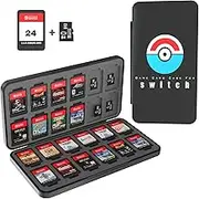 PURBHE Switch Game Card Case for Nintendo Switch & Switch OLED Game Card,Switch Game Card Holder with 24 Game Card Slots and 24 Micro SD Card Slots,Portable Nintendo Switch Accessories for Travel