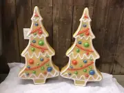 Blow Mold Gingerbread Trees Christmas Colors With Icing Union Don Featherstone