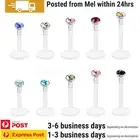 Bioflex Piercing Studs Labrets Ear Lip Flexible Acrylic Rings 5PCS or 10PCS