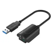 7.1 USB External Sound Card Audios Adapter USB3.0 to 3.5MM Microphone Converter